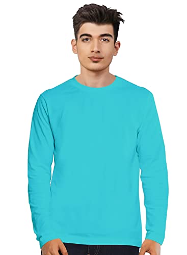 Image of Cricmarket Mens Plain 100% Cotton Round Neck Full Sleeves Multicolour T Shirt. Casual, Trendy, Stylish Tshirts and Tops