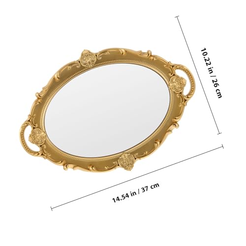 Miroir de maquillage vintage mural avec base stable pour rasage - 3