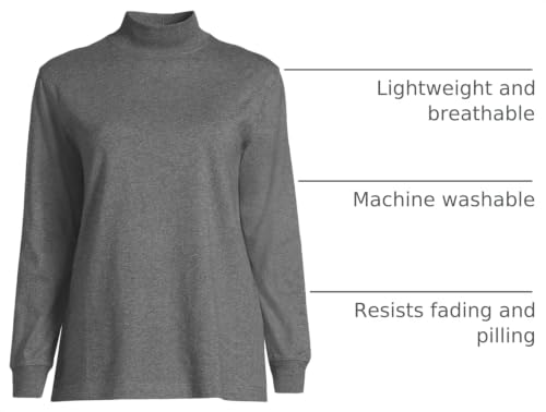 Image of Lands' End Women's Plus Size Long Sleeve Super T Mock