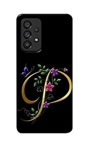 Image of Printed Hard Back Cover Case for Samsung Galaxy A53 5G Back Cover (Alphabet P) -1803