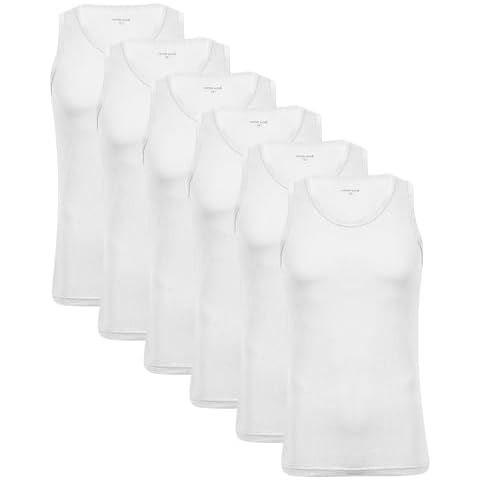 Men's Pack of 6 Cotton Vests Cover