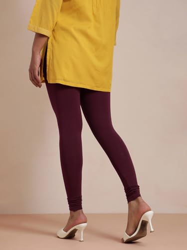 Image of TWIN BIRDS Tailored Cut and Classic Fit Super Stretchable Elastane Fabric Churidar Leggings for Women