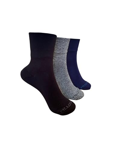 Legale Ladies Pillow Sole Comfort Top Anklet Socks 3 Pack - Black/Navy/Grey Twist2