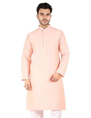 latest chikan Men's Cotton Solid Regular Long Kurta - Casual Ethnic Wear-picture-25