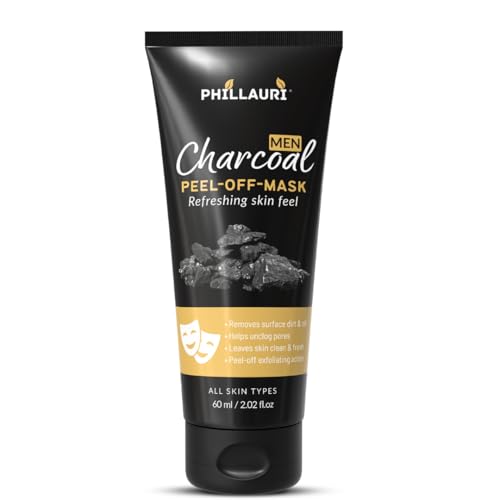Image of Men Charcoal Peel Off Mask | Face Deep Cleansing Charcoal Face Mask for Men | Blackhead, Whitehead Dead Skin Removal | For All Skin Types | Pack 1