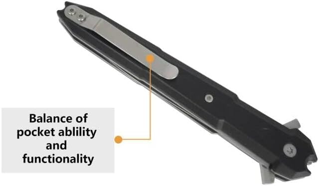 DOOM BLADE Black Spring Assist Folding Pocket Knife with Pocket Clip Hunting Camping Tactical Knives - Military Style - Tactical Knife with Liner Lock