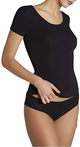 YSABEL MORA Camiseta Interior Térmica de Manga Corta para Mujer con Cuello Redondo, Máxima Calidez y Comodidad para Enfrentar el Invierno Más Frío con Estilo y Libertad de Movimiento