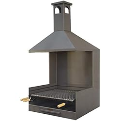 Paellero Obra Imex El Zorro 71595 - Cajón Barbacoa Especial Paellera c/Chimenea y Parrilla INOX. 72x60x148 cms.