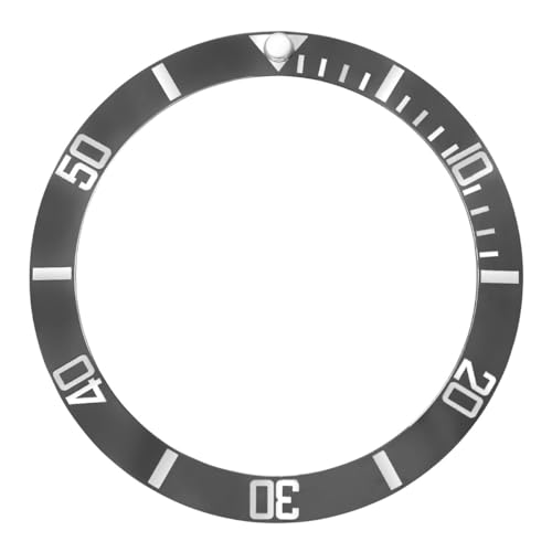 Ewatchparts BEZEL INSERT CERAMIC COMPATIBLE WITH ROLEX SUBMARINER 116610 116613 116618 BLACK SILVER #
