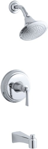 KOHLER K-T11077-4-CP Archer Bath and Shower Faucet Trim, Polished Chrome