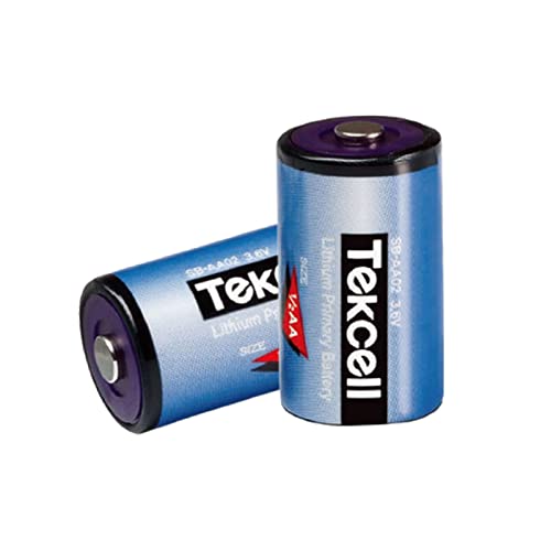 STEPMAX (2 Pack Tekcell SB-AA02 1/2 AA 3.6v Lithium Battery 1200mah for ADT LS14250 PLC Battery
