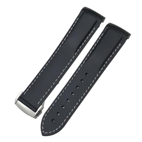 Bracelet en silicone pour Omega Speedmaster, l'excellence du caoutchouc 21mm