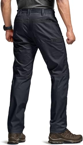 Image of CQR Men's Flex Stretch Tactical Pants, Water Resistant Ripstop Cargo Pants, Lightweight EDC Outdoor Work Hiking Pants