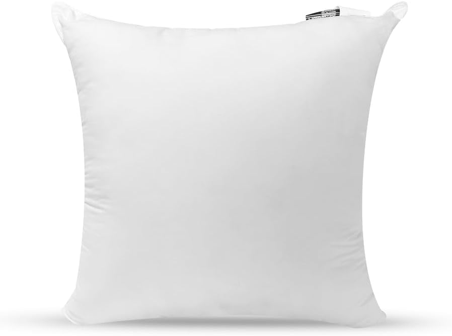 Pillowtex 4 Pack White Throw Pillow Insert, 17x17 Overstuffed Polyester Sham Stuffer, Pillow Forms for Couches or Bedrooms