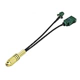 Car Head Unit TV RCA Female to Fakra E Male & Female Y Type Adapter Cable 15cm USA Shipping