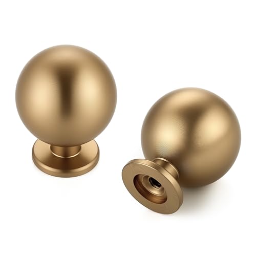Ravinte Decor 12 Pack Champagne Bronze Cabinet Knobs Round Ball Drawer Knobs for Cabinets and Dressers 1 Diameter