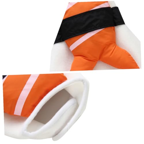 Disfraz de sushi para perro talla L color naranja miniatura 6