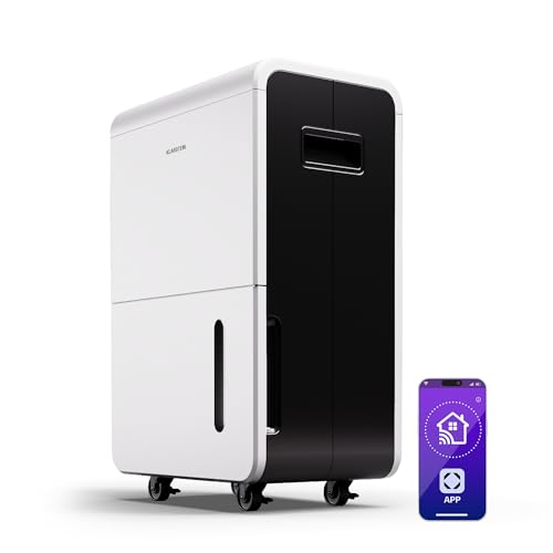 Klarstein DryFy Grand Smart 70L Deumidificatore, 70L/24h, Wi-Fi App, Serbatoio 8L, Timer 24h,...