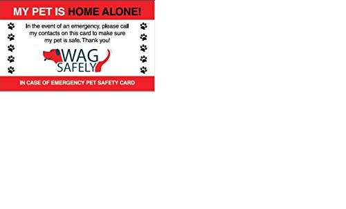 Pet Home Alone Notfall-Karten, 6 Stück