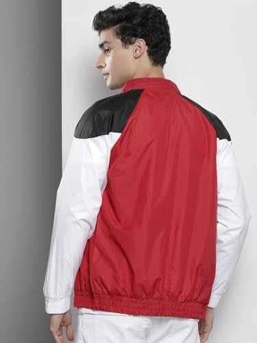Image of The Indian Garage Co Men Regular Fit Colorblocked Wind Cheater