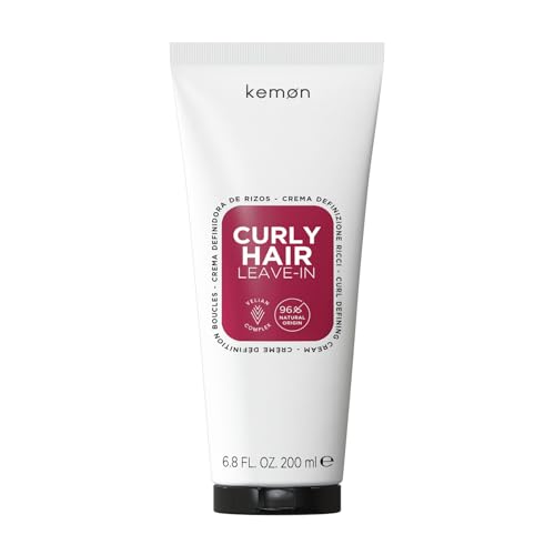 Kemon - Curly Hair Leave-In, Crema Definición Rizos Leave-In | Anti-encrespamiento e hidratante de larga duración, 200 ml