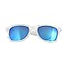 SHADERZ Sunglasses Classic Clear Frame Horn Rimmed Eyewear Classic Retro 80's (Ice Blue, 54)