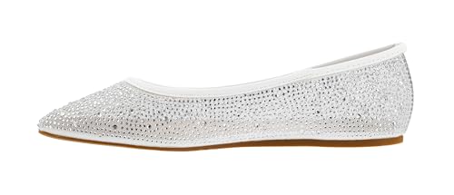 Corkys Footwear Hey Girl It's A Vibe Slip-on Ballerina Flat - Rhinestone Mesh Body, Closed Toe, Breathable and Lightweight Elegance, Comfortable and Lightly Cushioned Insoles