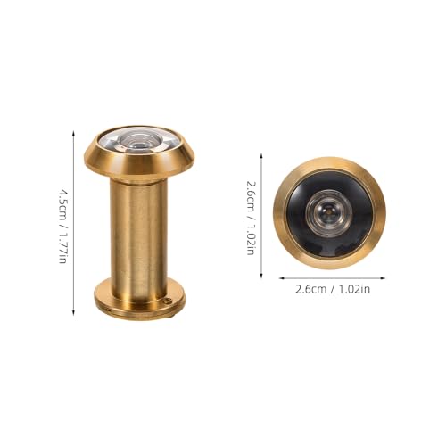 Visor de puerta de cobre puro Luxshiny con cubierta de privacidad ajustable y gran angular para mayor seguridad y protección anti-espionaje miniatura 2