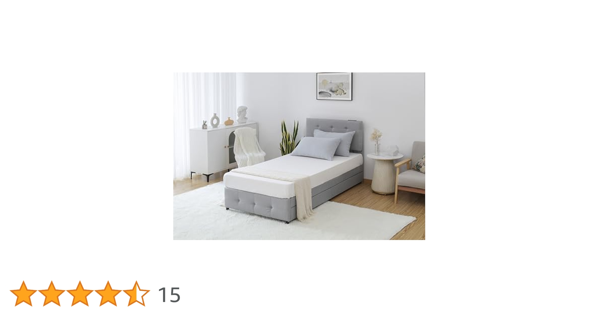 Amazon｜OSJ 【厚さ10cmマットレス付き】ファブリックベッド