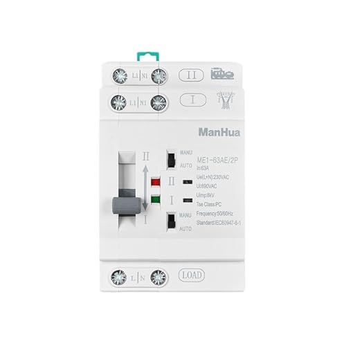 Inverseur de source automatique 63A contre les pannes de courant 230VAC Type PC ME1-63AE/2P