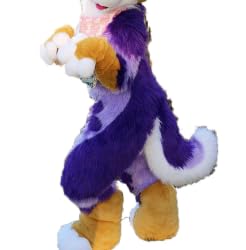 New Purple Bunny Fox Cat Puppy Suit Animal Fursuit Costume Party Furry Costumes Adult Size XXS