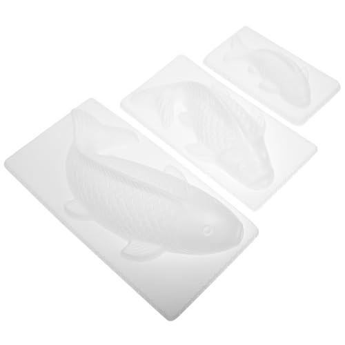 Homoyoyo 3 piezas Molde para Hornear Forma de Pescado para Bizcochos Arroz y Gelatina Moldes de Repostería Compactos y Ligeros para Uso Doméstico y Profesional