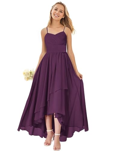 Chiffon Junior Bridesmaid Dresses for Girls A-Line Flower Girl Dres 2025 V Neck Wedding Pageant Gown