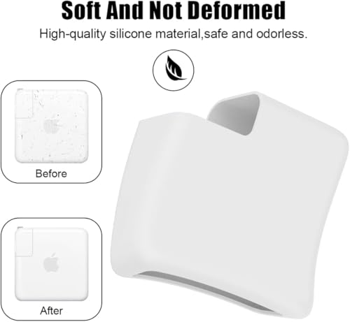 Image of Techmount Silicone Protective Cover for 29W /30W /35W MacBook Adapter Compatible with MacBook Air M2 M1 13 inch Models A2681 A2337 A2179 2020 (NOT FIT with Any Other Adapter) (White)
