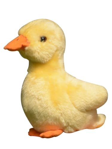 Oiseau en peluche caneton jaune pour consoler les petits chagrins