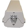 2Part in Set Aluminum Weatherproof CCTV Camera Housing with Adjustable Mount Bracket - Heavy Duty Indoor/Outdoor Security Surveillance Box with Lockable Lid & Glass Lens