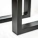 CAROLINA LEG CO. 2x4 Square Metal Table Legs - Handmade in USA - Heavy-Duty - Cold-Rolled American Steel - Set of 2 - Matte Black Powder Coat - All Size Options (29