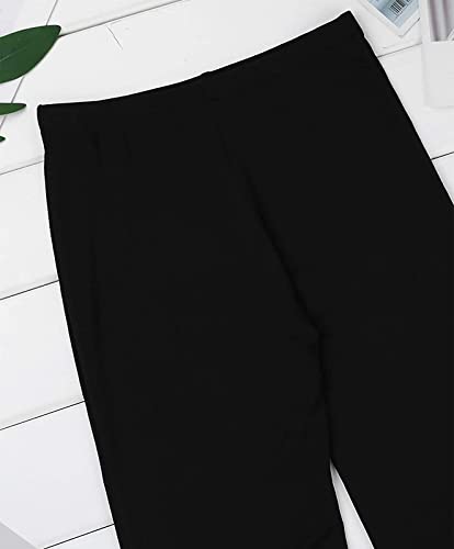 Taikmd Boys Yoga Bootcut Pants Dance Bottoms Sweatpants Jazz Latin Ballroom Salsa Tango Long Bootleg Trousers Dancewear (Black, 8) #TOP5