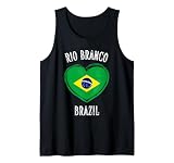 Buscando presentes de Rio Branco Brasil? Este é o presente perfeito para um brasileiro de Rio Branco com a bandeira do Brasil. Um design de Eu Amo Brasil Rio Branco, lembrança do Brasil ou roupa para as férias.