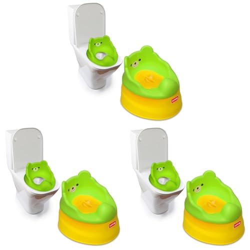 Image of LuvLap Adaptable 2 in 1 Potty Training Seat for 1 + Year Child, Potty Trainer with DetachablePotty Bowl, Suitable for Potty Training of Boys & Girls (Green& Yellow) (Pack of 3)