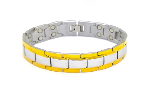 Bracotive® Bio Magnetic Bracelet For Men & Women/Blood Pressure Metal Chain/High Power Magnet/Energy Maintain/Blood Circulation & Therapy/Pain Relief/Pack of 2 Pis.