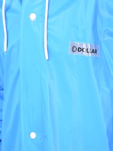 Image of Dollar Rainguard Kids' Full Sleeve Solid Long Raincoat With Adjustable Hood and Pocket