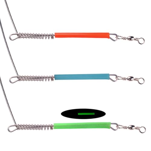 Set de 15 divisores de línea de pesca de acero coloridos miniatura 5