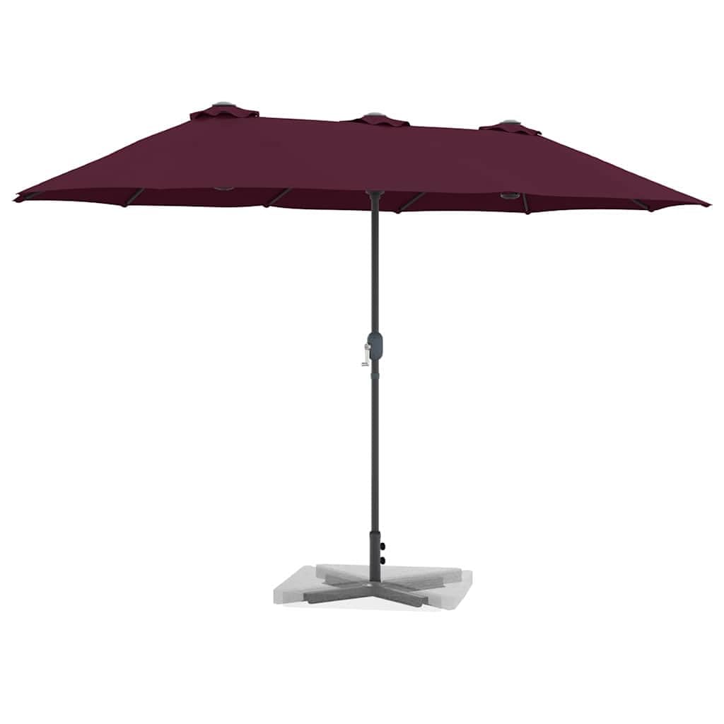 Parasol ogrodowy z poliestru i aluminium, z ręczną korbą, składany parasol na taras, do ogrodu, na balkon, ochrona przed słońcem i wiatrem