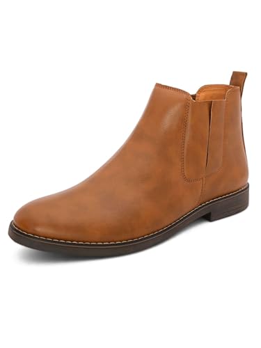 Image of FENTACIA Faux Leather Formal Chelsea Boots for Men