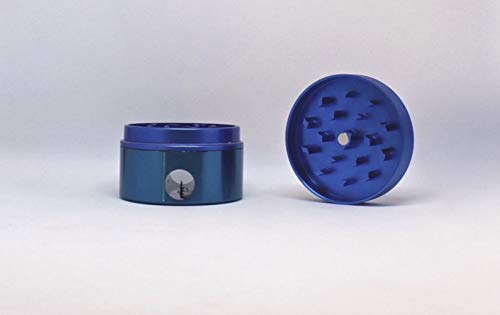 Split N Grind: Manual, Aluminum, Herb, Flower, Spice, Coffee Bean Grinder And Splitter (Blue) #TOP1