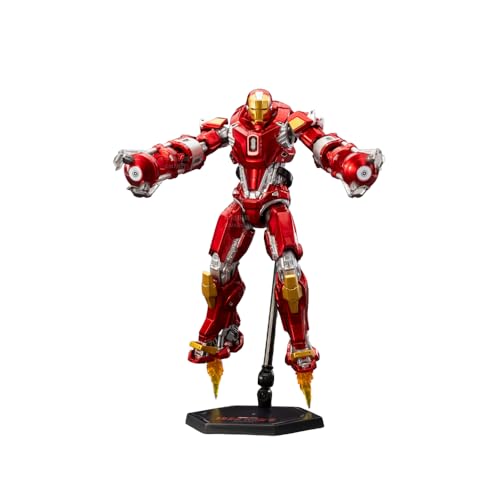 Image of ZD Toys Action Figure Collectible - 7 Inch Ironman Mk 35, Superheros Premium PVC Build Collectible, Interchangeable Accessories, Perfect for Gifting, Ages 15+ Years