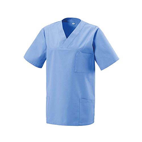 Exner Schlupfkasack V-Ausschnitt, 1 Brusttasche, 2 Seitentaschen, hellblau, Gr.L