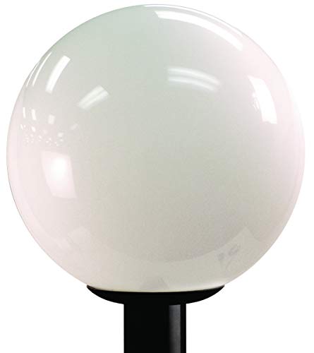 Exclusive Special Solus SPC8004-LE26W 18" Acrylic Globe Post Top Light Fixture, Warm White 3000K LED Lamp, Durable Acrylic White Lens & Solid Cast Aluminum Fitter, Rust & UV Resistant, Fits 3" Dia. Posts, 18" H x 18" D