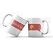 Mygoodprice MUG en céramique au motif Message – Emoji 1 avec texte personnalisable Rouge